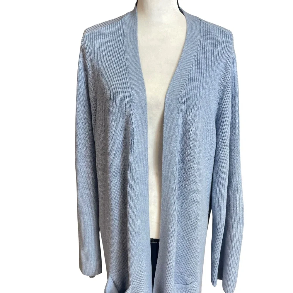 Old Navy light blue open front long cardigan XXL Tall - Picture 4 of 9